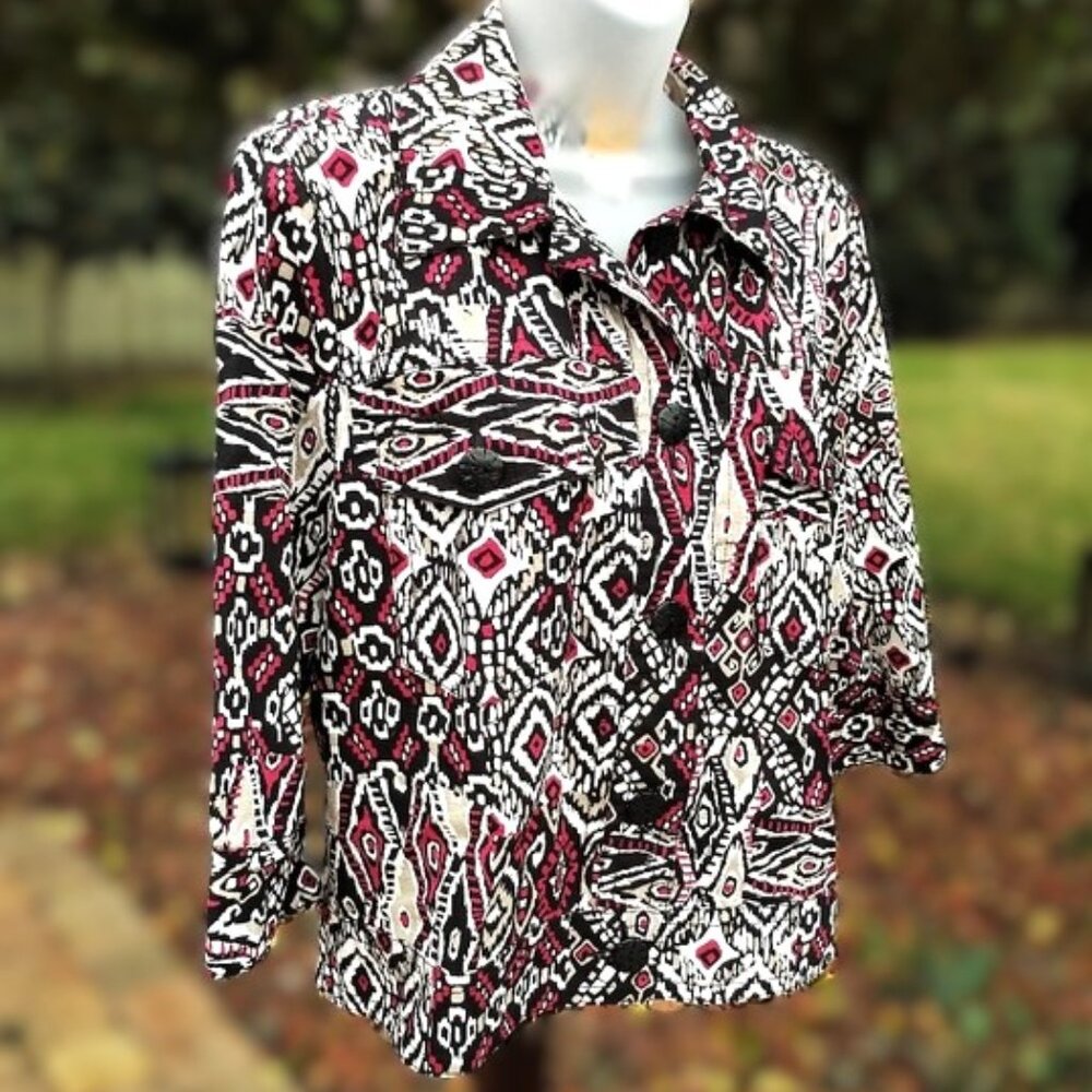 Ruby Rd. Cotton Jacket Like New 14